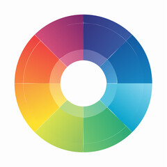 Obraz premium Vibrant Color Wheel Gradient Circle Abstract Background