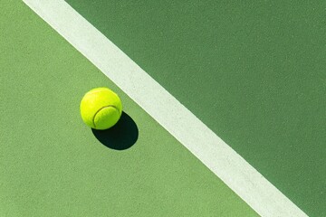 Tennis ball on green court (1)