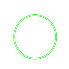 Abstract background, blank green neon circle with a soft glow, representing a halo or a simple geometric shape element with empty space ring shape, round button for web, banner, icon, logo design