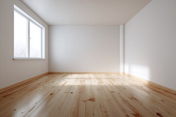Fototapeta premium Empty room with hardwood floors