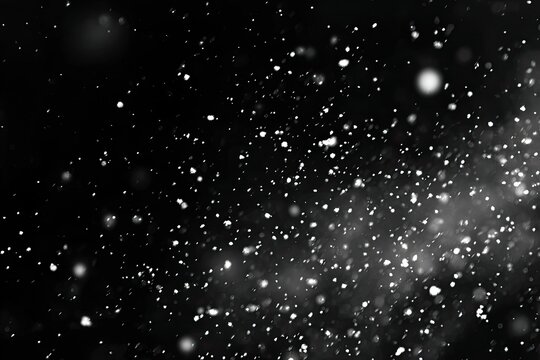 Abstract black and white snowfall