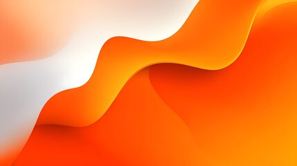 Vibrant Orange Wave Abstract Background