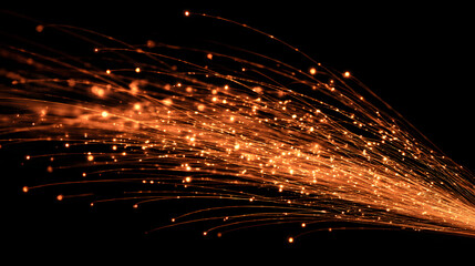 Abstract fractal realms composition with bright color glow and cosmic star motion