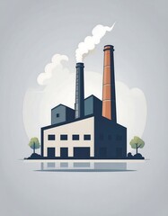 Industrial plant illustration