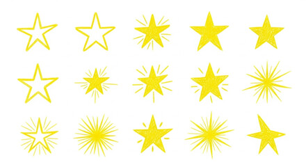 Stars Variety of Starburst and Outline Designs for Various Uses