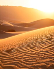 Golden desert dunes at sunrise (3)