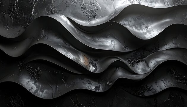 Abstract dark waves on textured surface