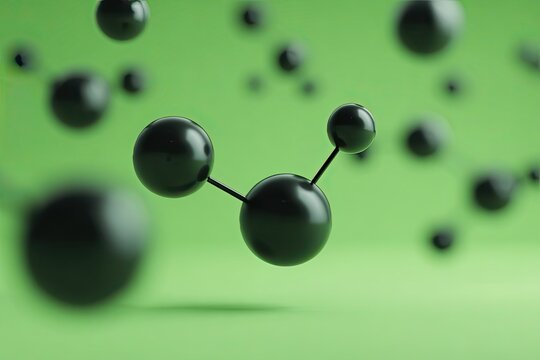 Abstract 3D model of molecules