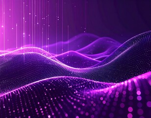 Abstract purple digital landscape