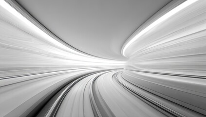 Abstract grayscale tunnel