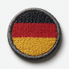 Circular embroidered German flag patch