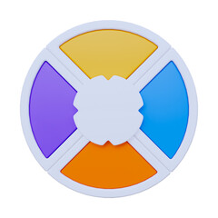 Abstract Colorful Circular Color Wheel Design