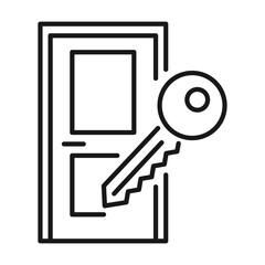 door key vector icon set