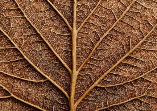 Detailed leaf vein structure