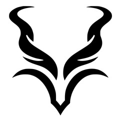 Modern satanic symbol silhouette