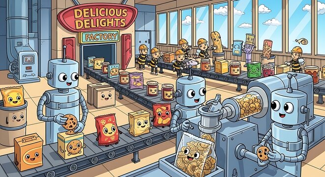 Cartoon Food Factory. (1)