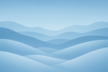 Obraz premium [soft blue gradient winter hills illustration mobile wallpaper]