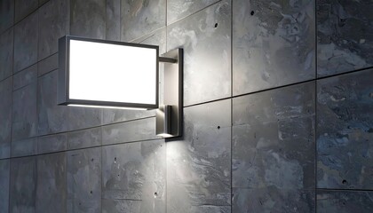 Empty sign on a textured wall