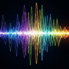 Colorful Audio Waveform Visual.