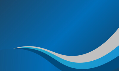 Blue curve wave line background on white space for text and message modern art design,suitable for presentations,banners. Modern design