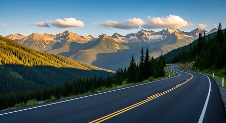 Scenic Mountain Road Trip.