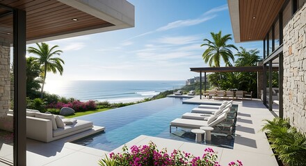 Coastal Luxury Home with Infinity Pool.