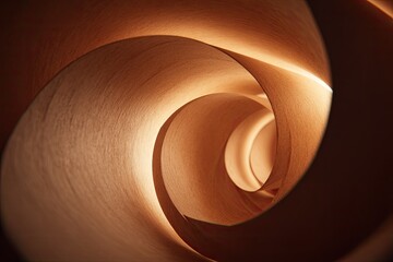 Abstract wood spiral design