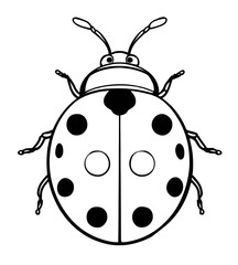Fototapeta premium A cute ladybug coloring page