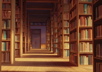 Vast library interior (1)