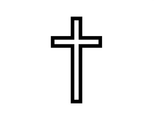 Simple black Christian cross
