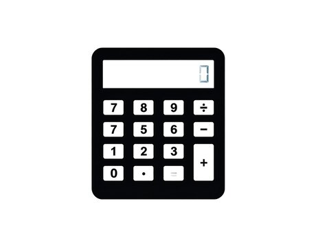 Simple black calculator icon