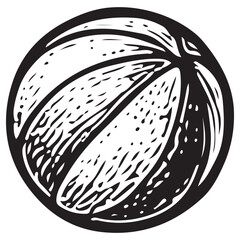 Baby Toy Ball Line Art Vector Icon