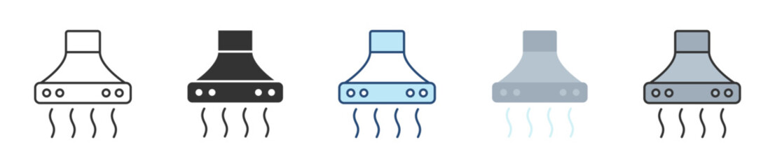 Fume Hood Icon Set Multiple Style Collection