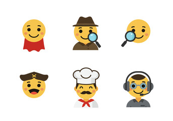 Various Emoji Characters Representing Different Professions and Roles