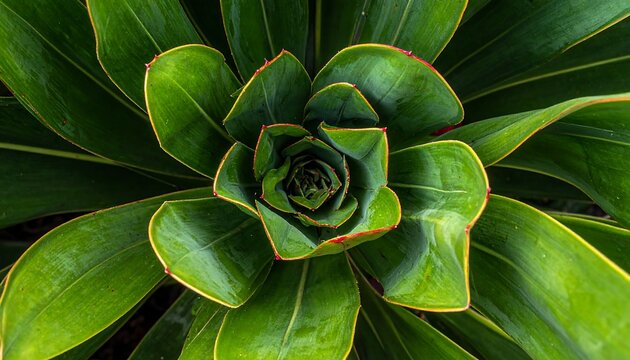 Close-up of a vibrant green succulent rosette