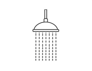 Simple shower head graphic
