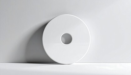 Simple white circle on white background