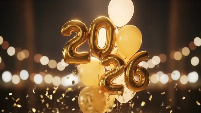 2026 New Year Balloons Celebration.