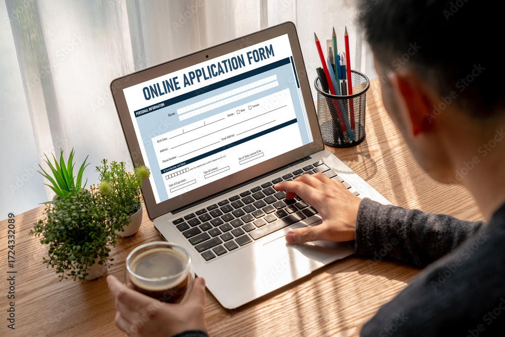 Poster online application form for modish registration on the internet website