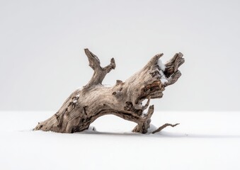 Fototapeta premium Driftwood in Winter Snow