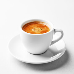 Fototapeta premium Cup of espresso on a white saucer