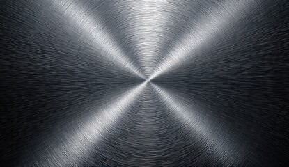 Polished metal surface with radiating lines