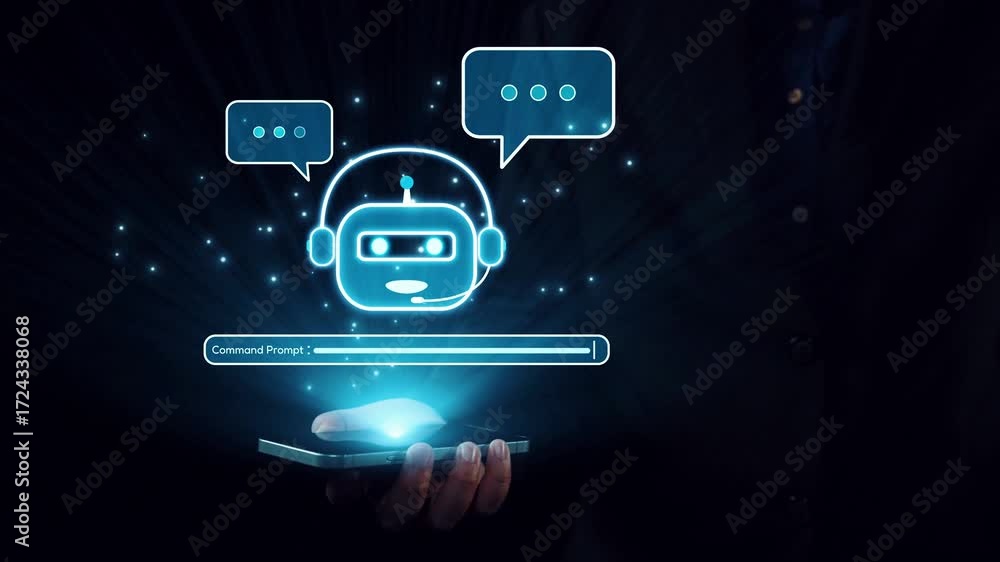 Poster ai virtual assistant artificial intelligence chatbot controlled by prompt engineering for explainabl