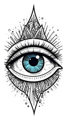 Intricate all-seeing eye design
