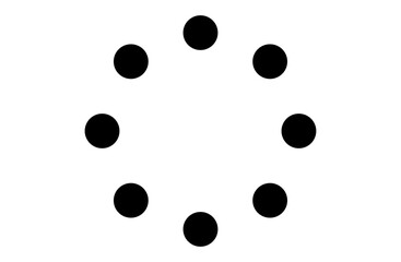 読み込み中アイコン（スピナー・ドット型）のシンプルなベクターアイコン