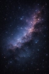 Obraz premium Expansive cosmic nebula with vibrant blues magentas and starfields swirling through deep space showcasing stardust wisps glowing gas clouds and pinprick galaxies in breathtaking detail