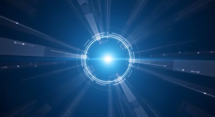 Abstract technology blue shining circle background