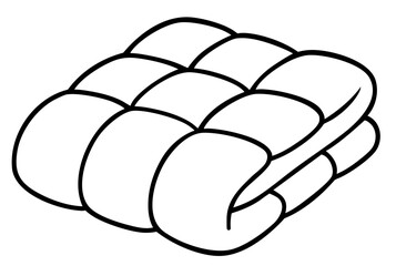 Folded blanket, soft bedding for home comfort, bedroom textile and household use