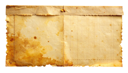 Piece of yellow torn edges paper ripped isolated on transparency background Yellow ripped paper torn edges strips isolated
