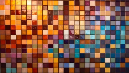 Fototapeta premium Colorful mosaic tile wall